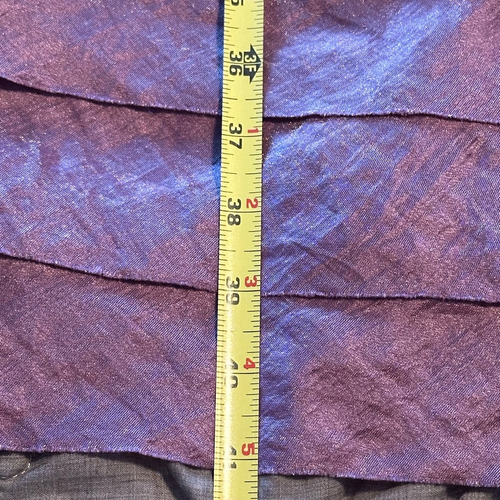 London Times Dress Size 16W purple Tiered Cap Sleeve Midi 💜 - Picture 8 of 11